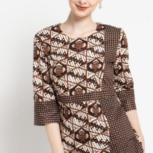 Blouse Batik Klasik Cokelat – Seri Sekar Ayu