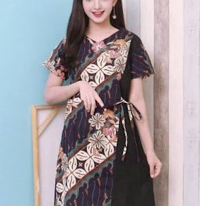 Zehra Casual Batik Dress - Mini Dress Batik Kombinasi Simpel Elegan